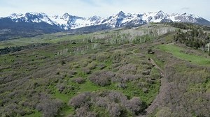 コロラド州のスネフェルス山の風景の晴れた空撮