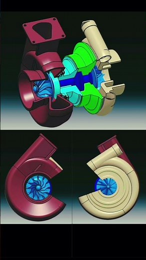 Turbocharger CAD Model Simulation | CATIA V5 #simulation #animation #kinematics #cad