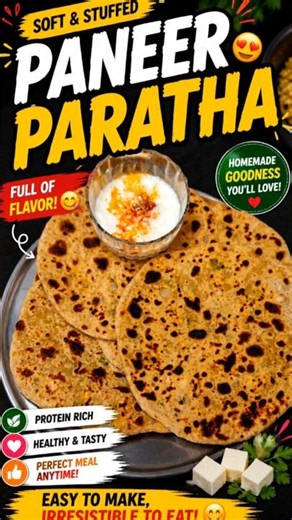👉 🤤 STUFFED PANEER PARATHA | EASY & TASTY #Aswini daily vantalu