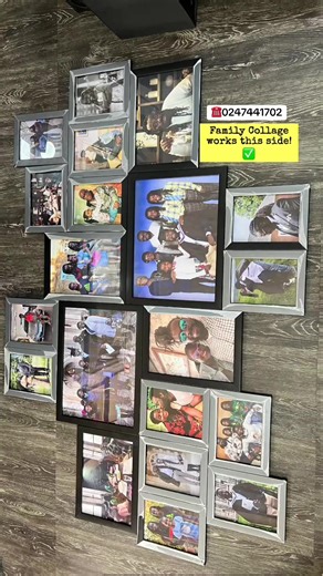 Family Collage this side! ☎️0247441702 #collage #collageframe #fyp #decorframe #pictureframes