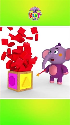 Learn shapes with puzzle cubes #kentelefante #shorts #shortsfeed