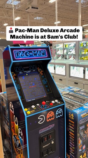 🕹️ This Pac-Man Neon Deluxe Arcade Machine makes a great gift idea! It features 14 classic games, WiFi leaderboards, and neon underglow lighting - it’s like having a full arcade at home! It’s $499. #samsclub #pacman #arcade | Sam’s Club Lovers