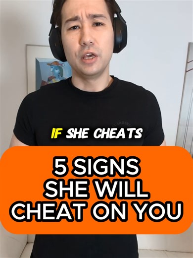 5 Signs She Will Cheat On You. If she cheats on you, it didn’t start that night - it started when you ignored the red flags. Past cheating, unstable foundations, self-centered behavior, toxic friend groups, and “he’s just a friend” situations are not coincidences. They are patterns. Stop romanticizing and start observing. Patterns repeat. Behavior matters. If you ignore the signs because you’re emotionally invested, don’t act shocked later. #datingadvice #redflags #mensadvice #relationships #che