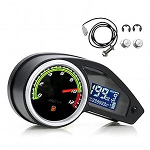 D1M Replace RPS Hawk Digital Speedometer, LCD Motorcycle Odometer, 12000RPM Color Tachometer, Universal Digital Gauges for RPS Hawk 250