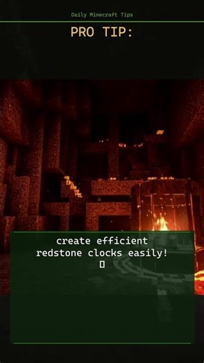 Minecraft tip: create efficient redstone clocks easily! ⚙️