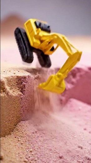 Miniature Excavator Action: Watch it Dig & Move Sand! 🚧