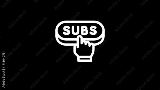 Clicking the subscription button with a finger icon, representing online services and content