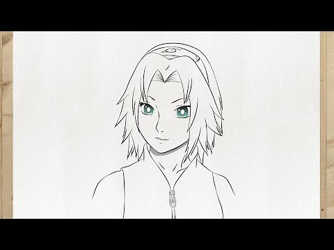 Comment dessiner SAKURA HARUNO (Naruto Shippuden) étape par étape et facilement