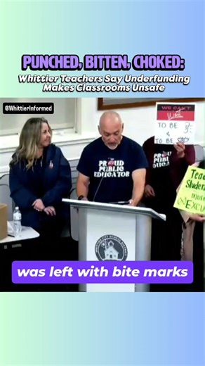 Last week, Whittier Elementary Teachers' Association (WETA) members joined classified staff and parents at the Whittier City School District (WCSD) board meeting, demanding investment in special education support, classroom safety, and staff retention. 𝗥𝗶𝘀𝗶𝗻𝗴 𝗜𝗻𝗷𝘂𝗿𝗶𝗲𝘀 𝗶𝗻 𝗖𝗹𝗮𝘀𝘀𝗿𝗼𝗼𝗺𝘀 Teachers are being injured regularly. Since September, dozens of incidents have occurred across elementary schools, continuing a pattern from last year when hundreds of injuries were reported
