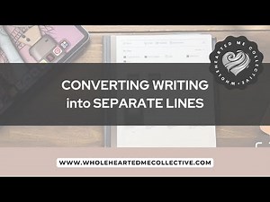 Converting Writing into Separate Lines Remarkable 2