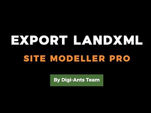 Site Modeller Pro - Export to LandXML
