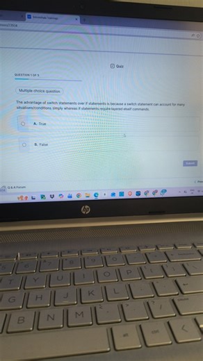 The advantage of switch statements over if statements is becaus... | Filo