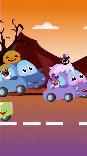 👻🚗 Halloween Car Shark | Halloween | Part 7 | Little Fish Tales | #halloween #fish #shortsfeed