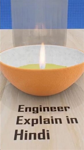 How To Make A Candle From An Orange 😮 ( 3D Animation In Hindi ) #shorts