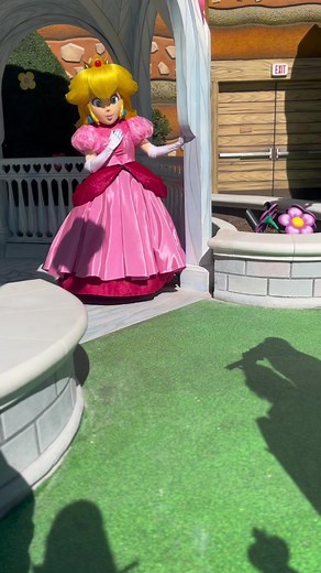 Adorable Princess Peach Mascot at Universal Studios