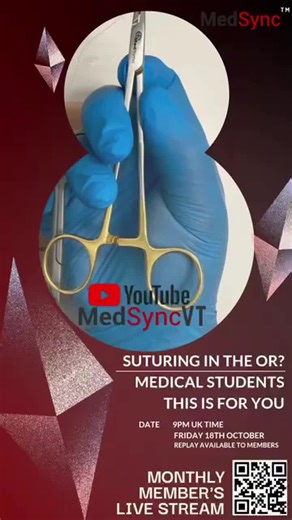 Nervous in the OR - Medical Student's This Is FOR YOU We dive deep for 45 minutes into the sutures you will be asked to do, how to assist and the hidden communication in the OR. Are You Ready? TAP IN (Link In Bio) https://www.youtube.com/live/sLnzAWOL0_g?si=nAAdwiWRwVlugCX_ #suturingtechniques #explore #medical #doctor #igdaily #MedicalStudents #AspiringSurgeon #SurgeryTraining #SutureTechniques #MinorProcedures #SurgicalSkills #FutureSurgeon #MedicalEducation #MedSchoolLife #SurgeryLife #meded 