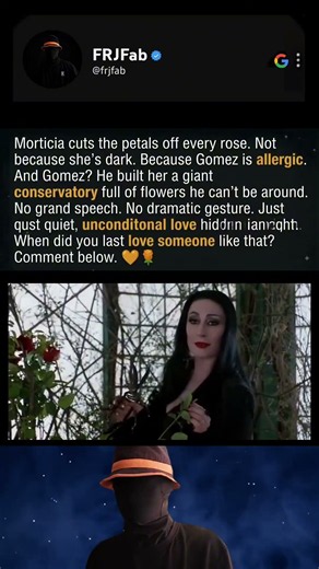 In The Addams Family (1991), Gomez built Morticia a room he couldn't even enter 🖤