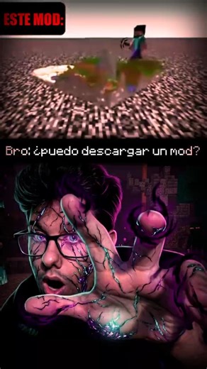 Bro: ¿puedo descargar un modo?, Este mod: #minecraftmeme #bestminecraftclips #minecraft