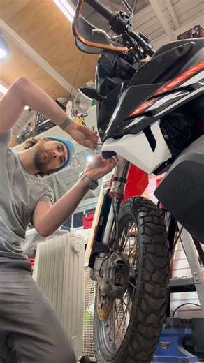 Dave on Instagram: "Please, fix my motorcycle. • • • • • • • #ktm #motorcycle #advbike #diy #repair #beforeandafter #howto #fixerupper #motorcyclerepair #nantucket #roadtrip #offroadmoto #fixit"