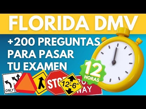 Examen Driver License Florida con más de 200 Preguntas (12 Horas)