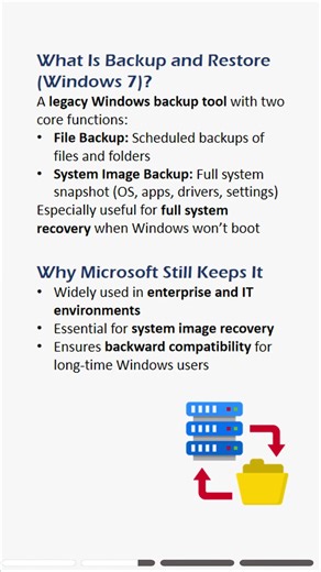 Does Windows 11 still have Backup and Restore (Windows 7)? Yes—and it still works. #backup #restore