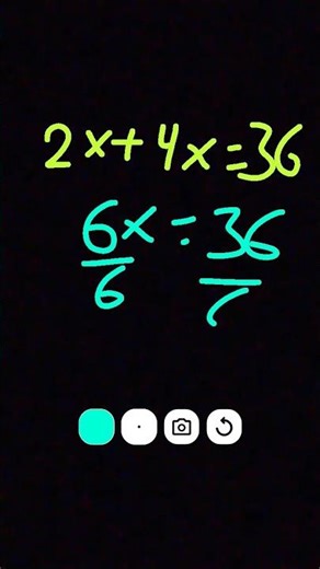 simple math equation with variables