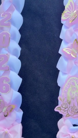 Virgin Mary Graduation Lei 2026, Catholic Graduation Lei, Pink Gold Ribbon Lei, Religious Graduation Lei, Handmade Grad Lei - Etsy New Zealand