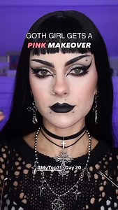 Day 20 - one of my favourite makeover videos 'Goth Girl gets a Pink Makeover' 💖 Who remembers this one?! #MyTop31 #gothmakeup #makeover | Sophie Hannah