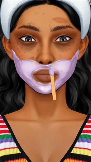 4K ASMR Deep Face and Hair Cleaning Animation #asmr #tiktok #satisfying #skincare