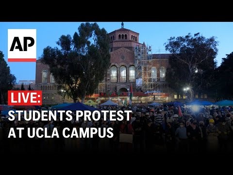 LIVE: Students protest at UCLA campus as police order dispersal