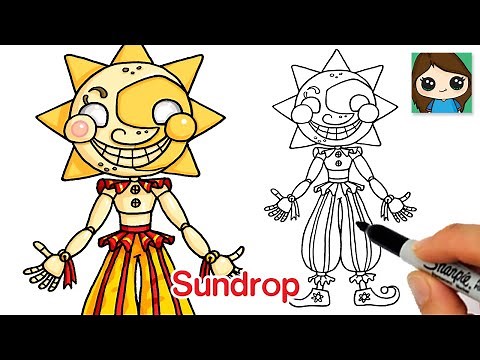How to Draw Sundrop the Daycare Attendant ☀️Five Nights at Freddy's Security Breach