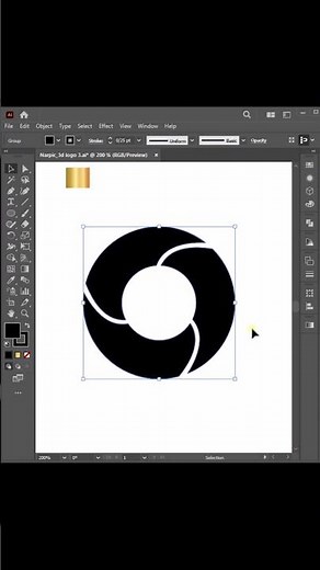 Adobe Illustrator - Golden logo Design in illustrator