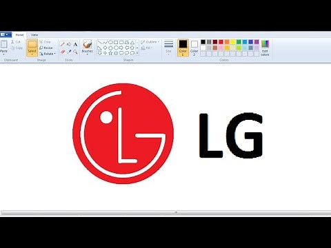 How to draw LG logo on computer /ms paint