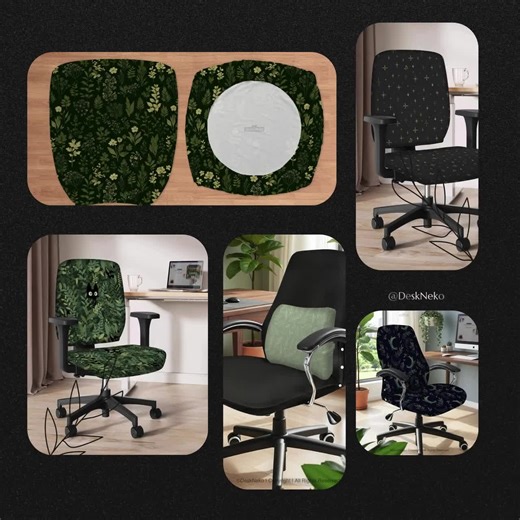 Sage Green Desk Chair Cover, Minimalist Office Seat Slipcover, Olive Tone Computer Swivel Wrap, Japandi Workspace Decor, Calming Neutral - Etsy