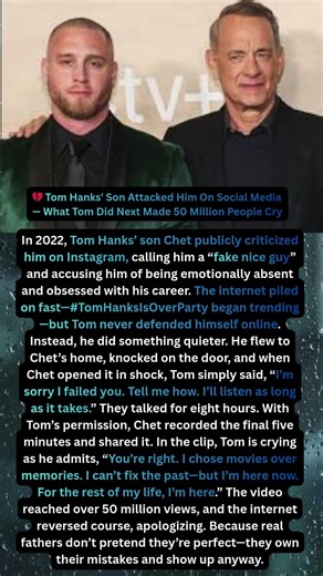💔 Tom Hanks' Son Attacked Him On Social Media — What Tom Did Next Made 50 Million People Cry