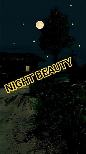 Peaceful Full Moon Night in Countryside 🌕 | Hut & Crops | Relaxing Village Nature View