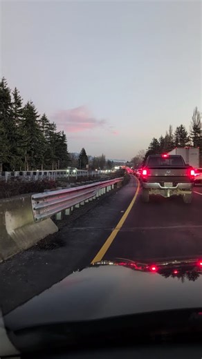 Freeway traffic jam