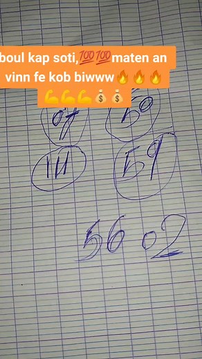 Handwritten Numbers and Symbols on Notebook Paper