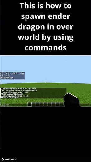 This is how-to spawn ender dragon in Minecraft creative. Command in pinned comment #viral #gaming