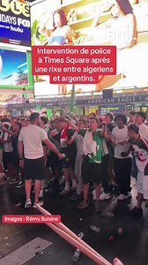 Intervention de police à Times Square après une rixe entre algeriens et argentins. #worldcup2026 #FIFAWORLDCUP #algerie #argentine