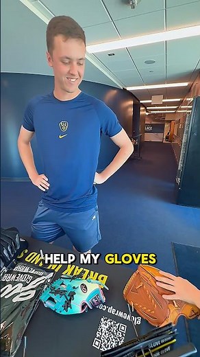 Wrapping ‪@brewers‬ players gloves with Glove Wrap, my invention to break in and shape baseball gloves