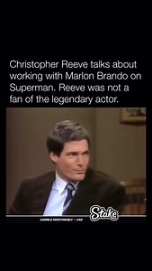 In a 1982 interview, Christopher Reeve shared his frustration working with Marlon Brando on Superman (1978). Reeve, dedicated to playing Superman, found Brando, who played Jor-El, disengaged. The legendary actor, known for A Streetcar Named Desire, demanded $3.7 million for minimal screen time, read lines off cue cards, and clashed with Reeve’s commitment, highlighting tensions between Hollywood’s old and new generations. | Historyinmemes