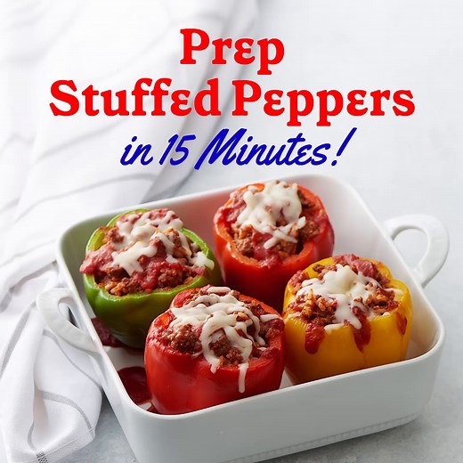 Hundreds of Betty's agree — these Stuffed Peppers are a favorite go-to dinner. 🤤 This 15-minute prep meal is loaded with ground beef, rice and of course, cheese! 🧀 Tap here to get started on these savory Stuffed Peppers tonight: https://www.bettycrocker.com/recipes/stuffed-peppers/63e29e18-903e-467c-aec5-fba4ce3a138f?utm_source=facebook&utm_medium=social_organic&utm_campaign=recipe&mktgimp=xx | Betty Crocker