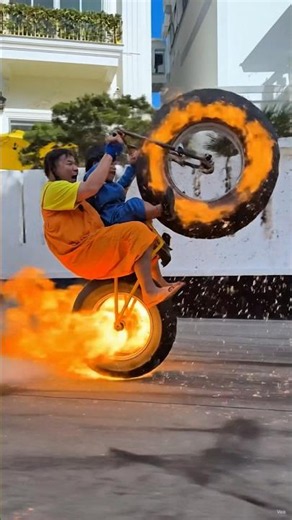 A game with the most powerful motorcycle.🏍️😂 最強のバイクが登場するゲーム。