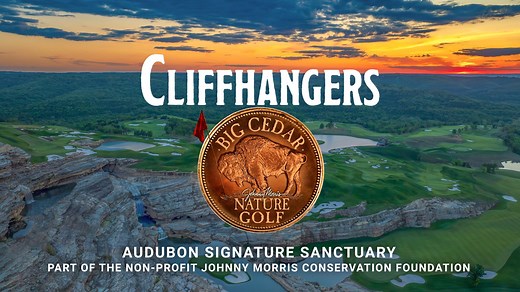 Golf on the Edge! Opening on July 4th 2025, the most extraordinary par-3 course on Earth! Cliffhangers dangles on a steep hillside adjacent to Payne’s Valley with 18 holes ranging from 60 to 170 yards. The adventure course features dramatic elevation changes, breathtaking views, and holes meticulously carved into the region's iconic limestone cliffs and flowing creeks. Learn more: https://bigcedar.com/golf/cliffhangers-golf-course/ | Big Cedar Golf