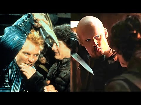 Dune fight scene compared - Paul Muad'Dib vs Feyd Rautha