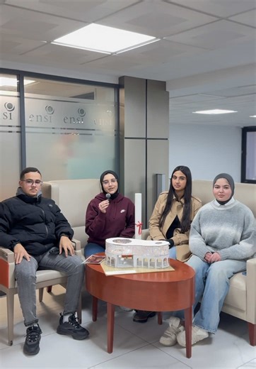 🌿🏛️ From Language Class to Creative Prototype! As part of the Language Classes program with Ms. Fatima Anam, first-year engineering students were challenged to choose a topic of interest and turn it into a project. This group chose to explore the “Museum of Mashrabiya” — designing and presenting a prototype that reimagines this iconic architectural element through a modern engineering lens. A simple classroom assignment… transformed into innovation, culture, and creativity in action. 🚀✨ #Futu