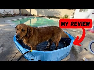 Eooqi 63" Large Dog Pool with Sprinklers