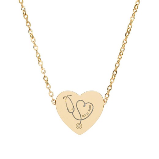 Stethoscope Heart Necklace, Surgical Steel Nurse Jewelry - Etsy