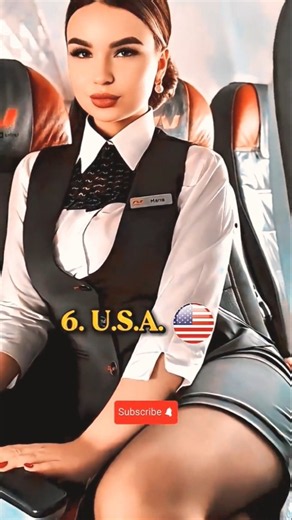✨ Top 10 Most Beautiful Air Hostess Uniforms in the World ✈️💙 #airhostess #cabincrew #groundcrew 💞🤔🤔